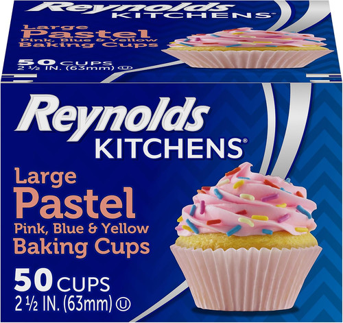 Large pastel baking cups and - large,